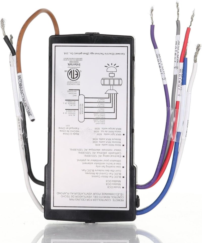 Anderic DC8-96SG8 Ceiling Fan Receiver Replacement – Works with 6-Speed DC Fans – Supports Light Dimming – Compatible with Monte Carlo, Casa Vieja, Hampton Bay – NOT for Minka Aire – Receiver Only - Image 2